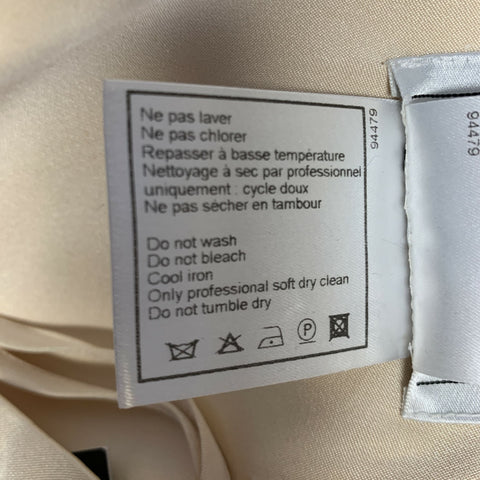 CHANEL Size 4 Beige Silk Layered Below Knee Skirt