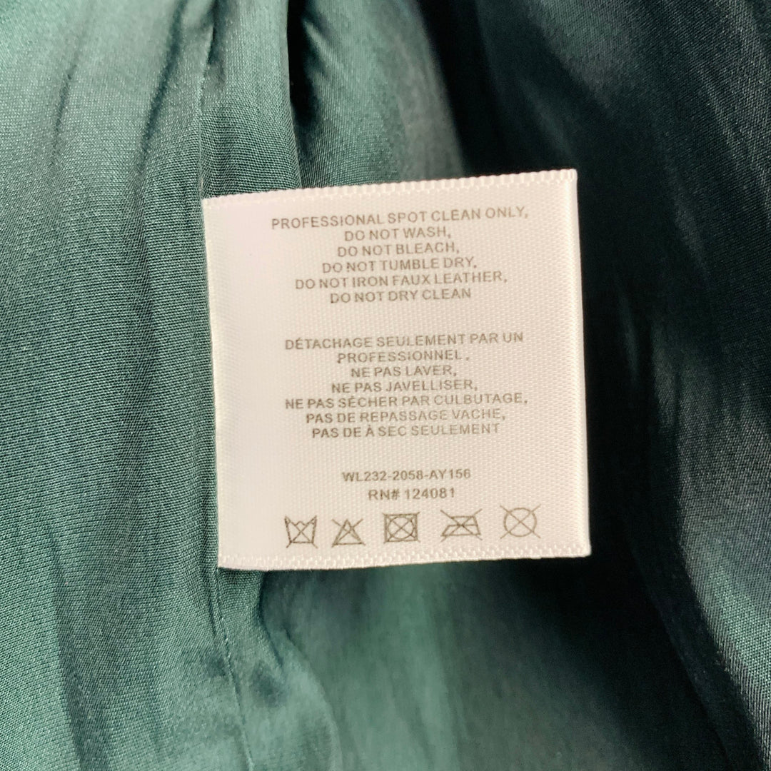 PROENZA SCHOULER Size 2 Green Polyurethane Cropped Vinyl Jacket