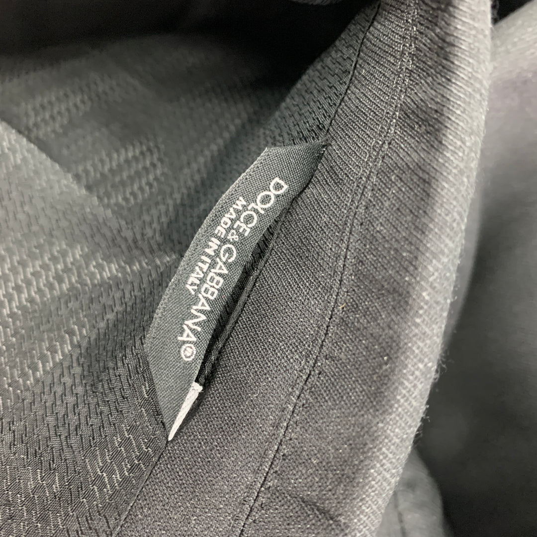 DOLCE & GABBANA Size 42 Grey Charcoal Wool Peak Lapel Sport Coat