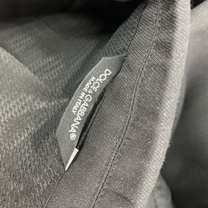 DOLCE & GABBANA Size 42 Grey Charcoal Wool Peak Lapel Sport Coat