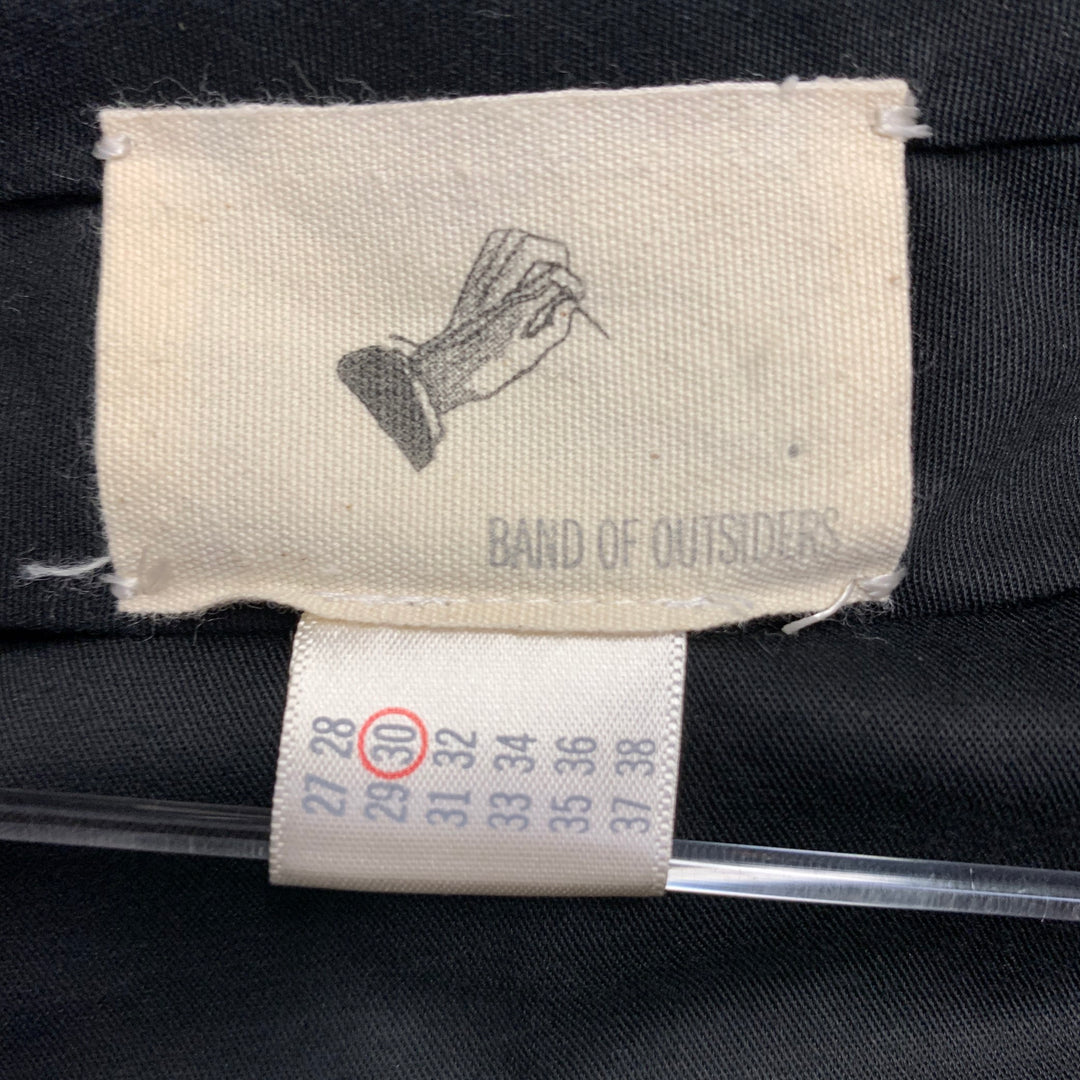 BAND OF OUTSIDERS Size 38 Regular Navy Black Stripe Wool Shawl Lapel Tuxedo