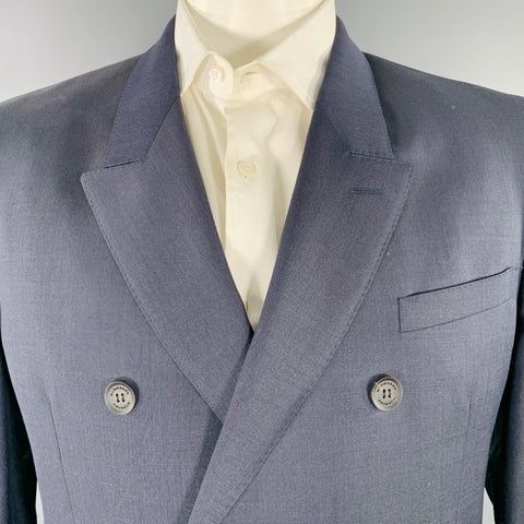 BURBERRY PRORSUM Size 44 Blue Indigo Double Breasted Sport Coat