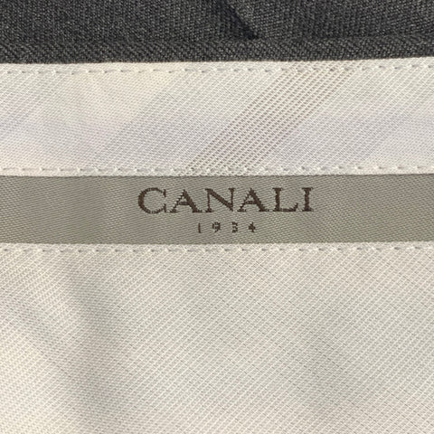 CANALI Size 36 Grey Charcoal Wool Tapered Zip Fly Dress Pants