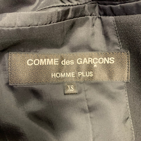COMME des GARCONS Size XS Black Wool Single Breasted Sport Coat