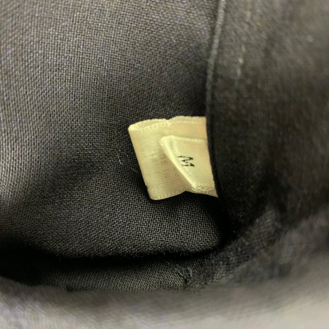 EMPORIO ARMANI Size M Navy Viscose Button Up Long Sleeve Shirt