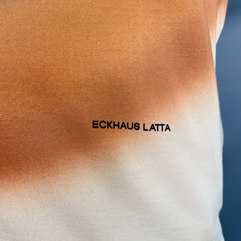 ECKHAUS LATTA Size XL Lapped Tan Multi Color Dyed Cotton Crew-Neck T-shirt