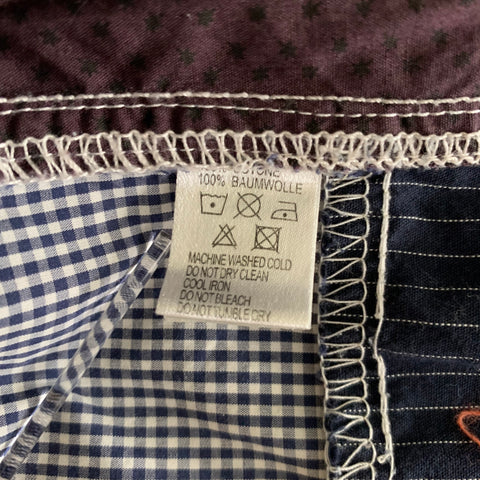 PAUL SMITH JEANS Size S White Multi-Color Patchwork Cotton Long Sleeve Shirt
