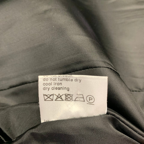 AKRIS Size 8 Black White Wool Blend Plaid Trench Coat