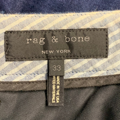 RAG & BONE Size 33 Navy Cotton Flat Front Button Fly Shorts