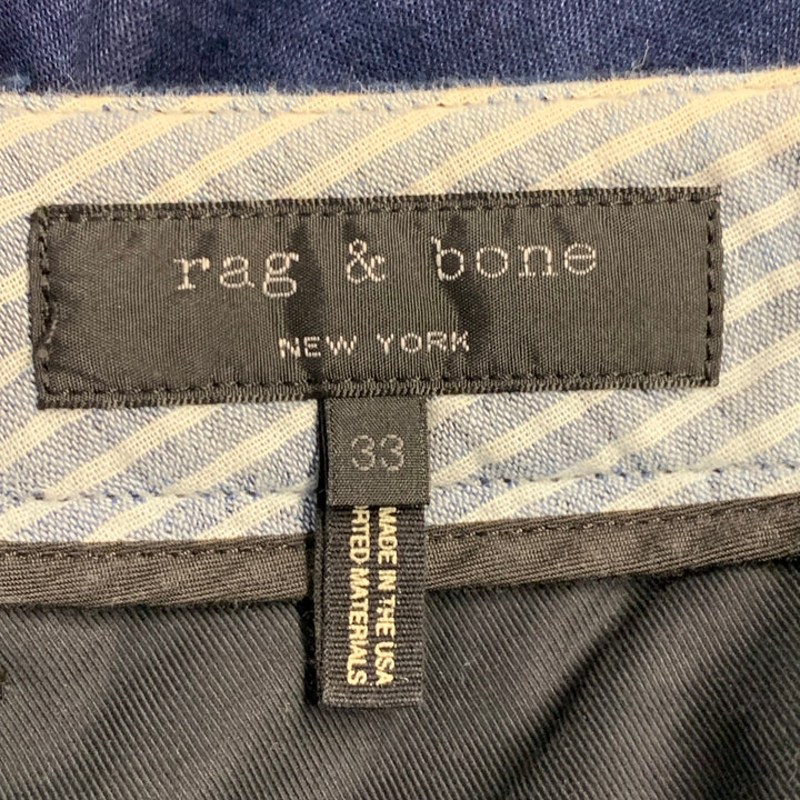 RAG & BONE Size 33 Navy Cotton Flat Front Button Fly Shorts