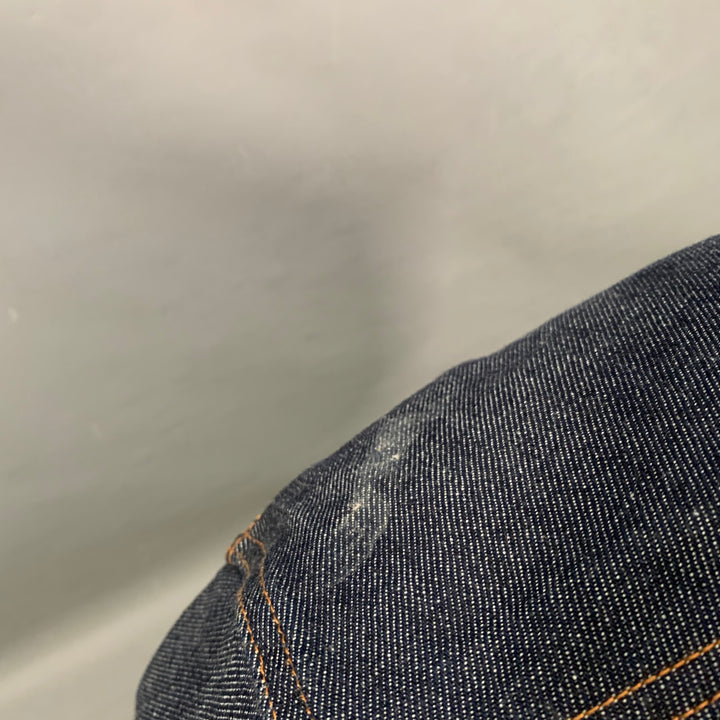 A.P.C. Size XL Blue Twill Cotton Denim Button Up Jacket