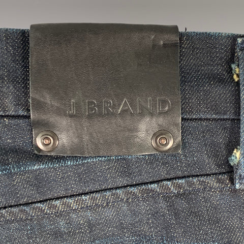 J BRAND Size 32 Clean Kane Indigo Twill Cotton Straight Five Pockets Jeans