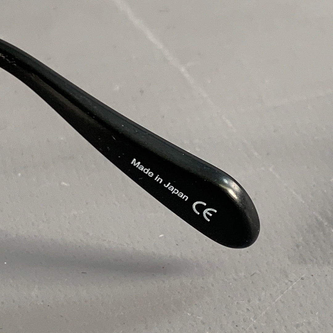 OLIVER PEOPLES Linford Black Metal Pilot Sunglasses