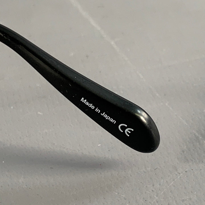 OLIVER PEOPLES Linford Black Metal Pilot Sunglasses