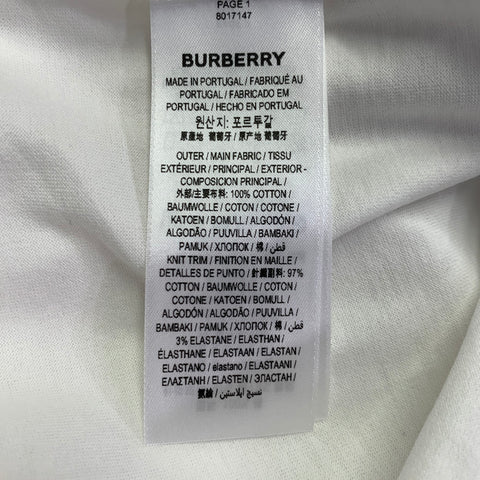 BURBERRY Size XXS White Silver Cotton Studded Cutout Pullover