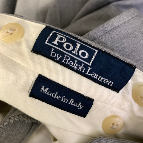 RALPH LAUREN Size 30 Grey Wool Pleated Dress Pants