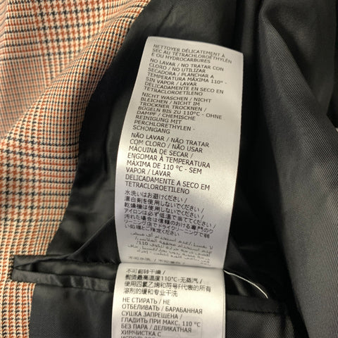 ALEXANDER MCQUEEN Chest Size 40 Size 40 Brown Black Glen Check Cotton Jacket