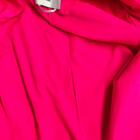 MSGM Size 2 Pink Wool Blend Peak Lapel Single Button Jacket Blazer