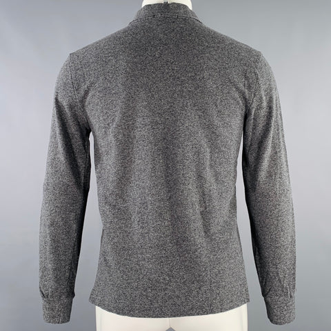 POLO by RALPH LAUREN Size M Grey Charcoal Heather Cotton Half Placket Polo