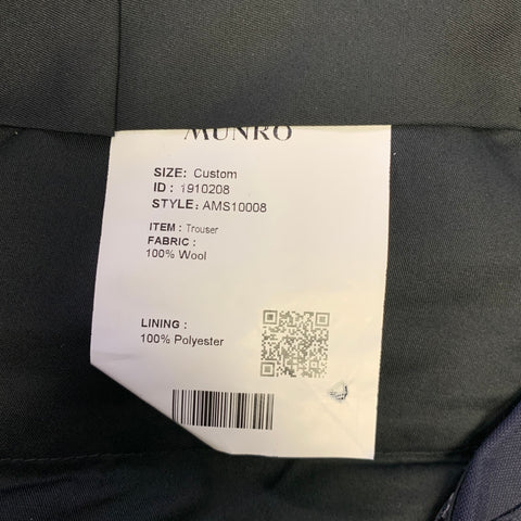 ATELIER MUNRO Size 32 Navy Wool Slim Fit Dress Pants