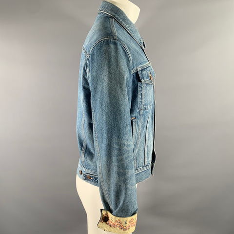 CELINE Size M Light Wash Cotton Denim Jacket