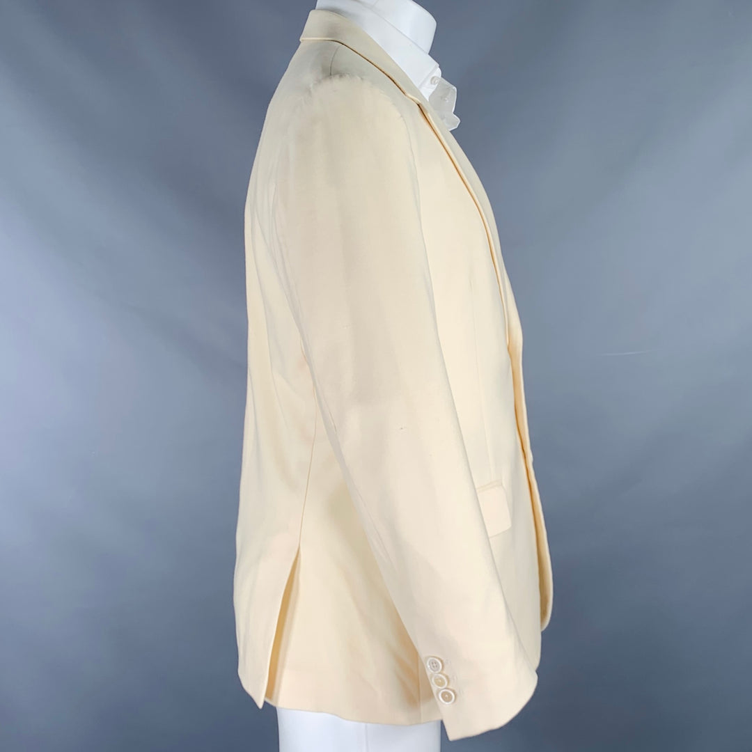 ALEXANDER MCQUEEN Size 40 Beige Wool Single Breasted Sport Coat