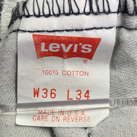 LEVI STRAUSS Size 36 Grey Red Stripe Cotton Pleated Casual Pants
