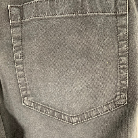 ERMENEGILDO ZEGNA Size 33 Grey Charcoal Cotton Blend Straight Jeans
