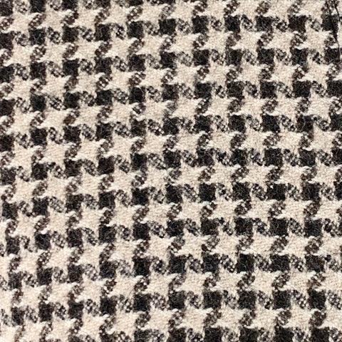 ARMANI COLLEZIONI Size 6 Brown Tan Wool Houndstooth Collarless Jacket Blazer