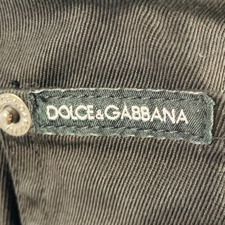 DOLCE & GABBANA Size 36 Black Cotton Blend Jean Cut Casual Pants