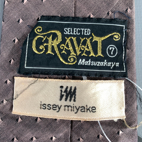 ISSEY MIYAKE Pink Black Diamond Silk Tie