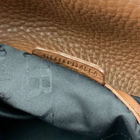 BURBERRY by Christopher Bailey Brown Textured Pebble Grain Leather Messenger Bag
