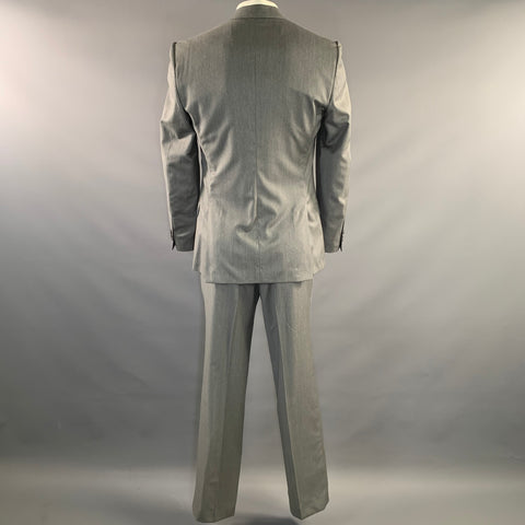 REISS Chest Size 40 Grey Wool Peak Lapel 36 32 Suit
