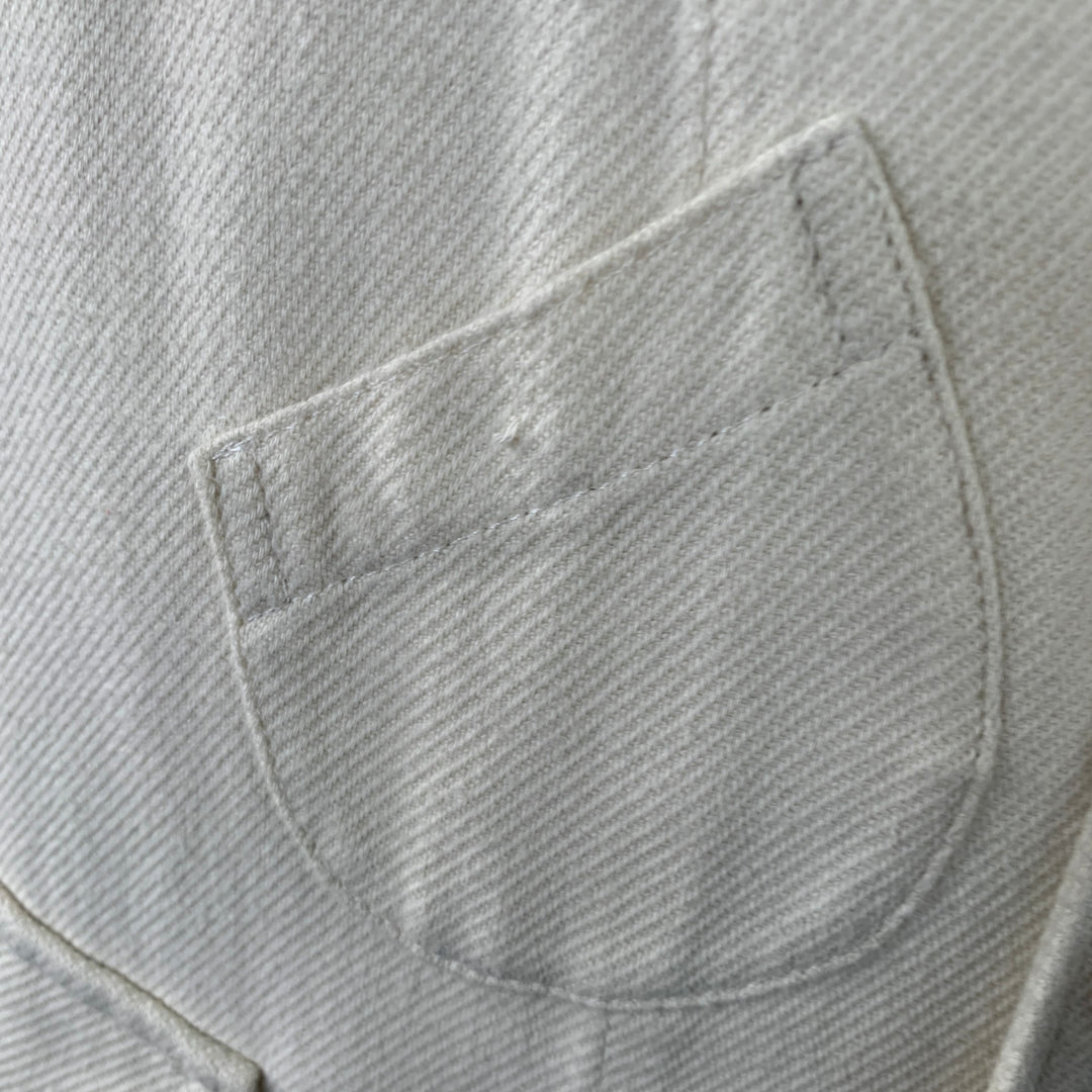 UNDERCOVER Size XL White Red Twill Cotton Contrast Trim Chore Jacket