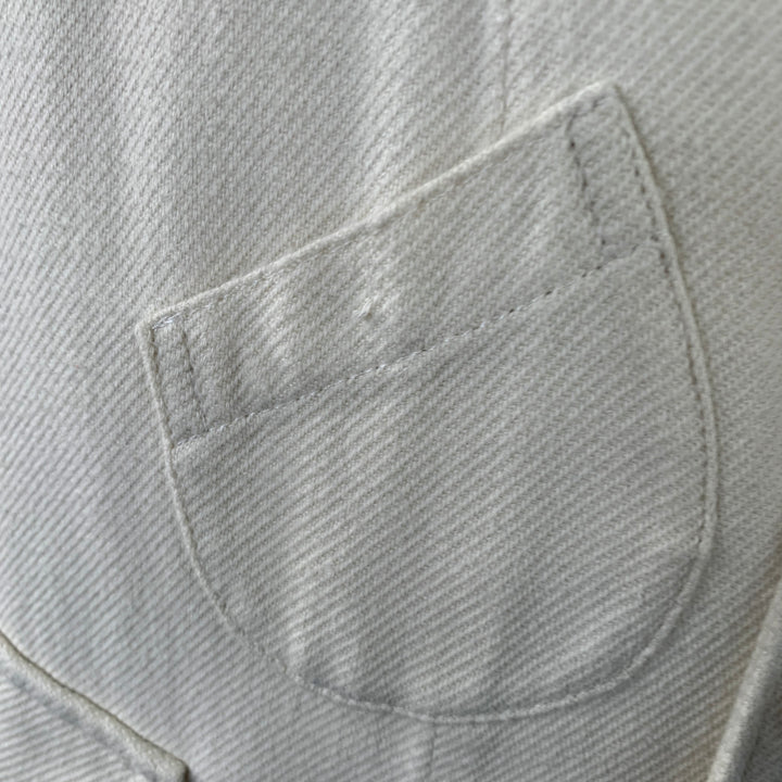 UNDERCOVER Size XL White Red Twill Cotton Contrast Trim Chore Jacket