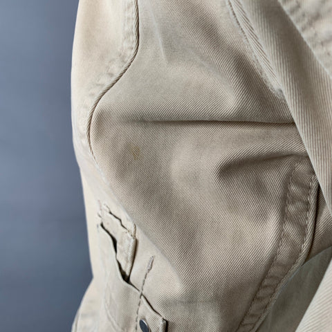 DSQUARED2 Size S Beige Twill Cotton Button Up Jacket