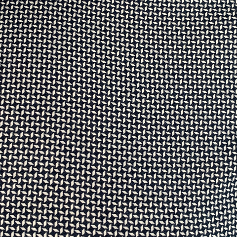 TED BAKER Size XS Femme Navy White Geometric Cotton Spread Collar Long Sleeve Shirt