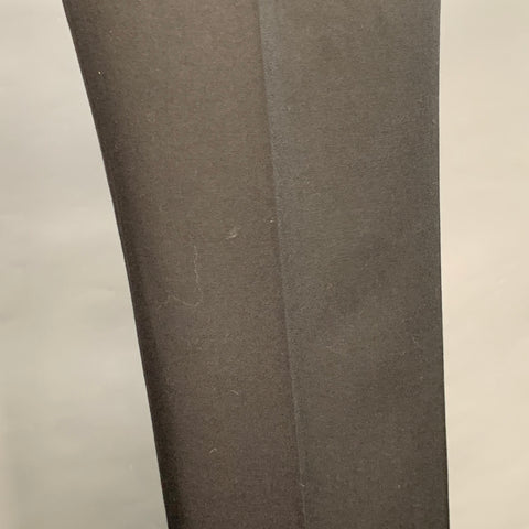 PRADA Size 36 Black Virgin Wool Flat Front Zip Fly Dress Pants
