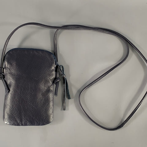 FUJITO SKATEBOARDING Navy Crackled Leather Shoulder Bag Bags