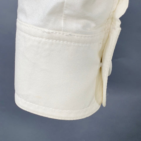 JACQUEMUS Size 6 Cream Cotton Fitted Tuxedo Shirt