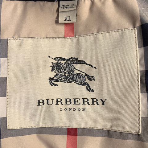 BURBERRY LONDON Size XL Black Polyamide blend Overcoat Coat
