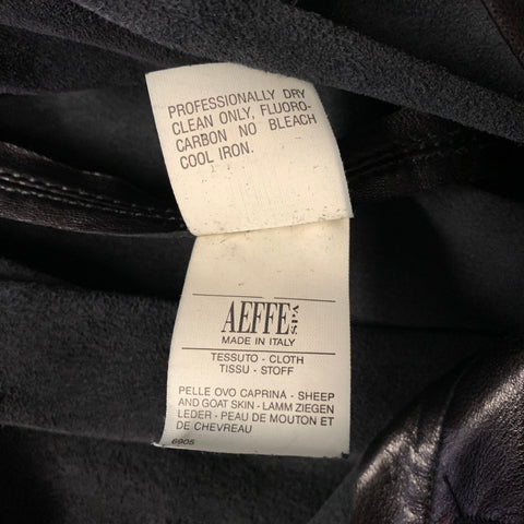 MOSCHINO COUTURE Size XS Black Leather A Line Knee Length Skirt