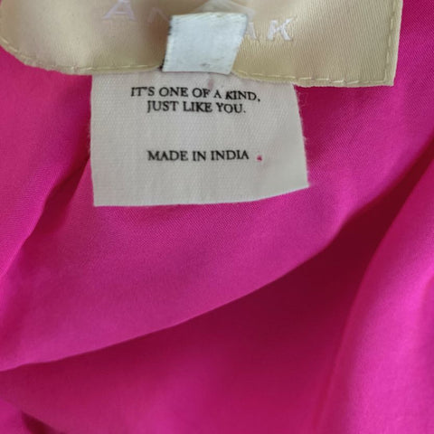 ANAAK Size S Pink Silk Strapless Dress