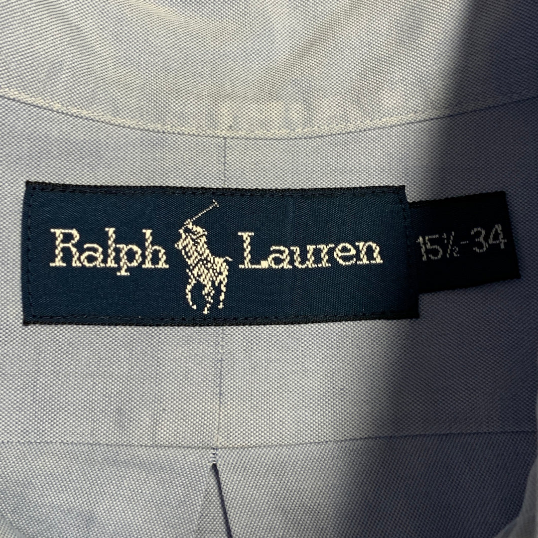 RALPH LAUREN Size S Blue Cotton Button Down Collar Long Sleeve Shirt