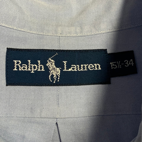 RALPH LAUREN Size S Blue Cotton Button Down Collar Long Sleeve Shirt