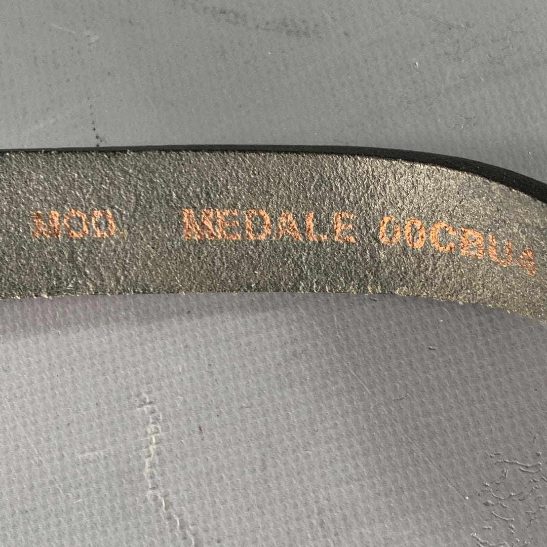 DIESEL BLACK GOLD Black Canvas Leather Suspenders