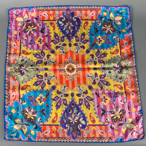 ETRO Multi-Color Paisley Silk Scarves