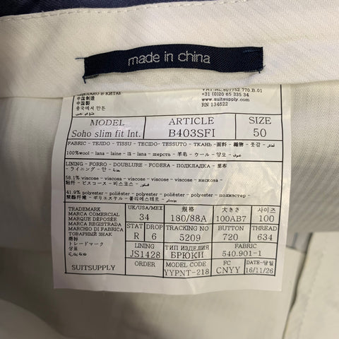 SUIT SUPPLY Size 34 Grey Wool Cuffed Casual Pants