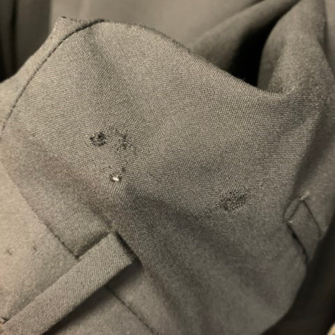 PRADA Chest Size 40 Black Wool Notch Lapel 35 31 Suit