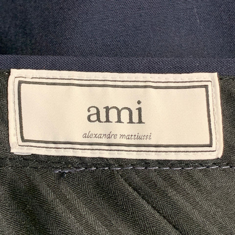 AMI by ALEXANDRE MATTIUSSI Size 30 Navy Wool Tapered Zip Fly Dress Pants